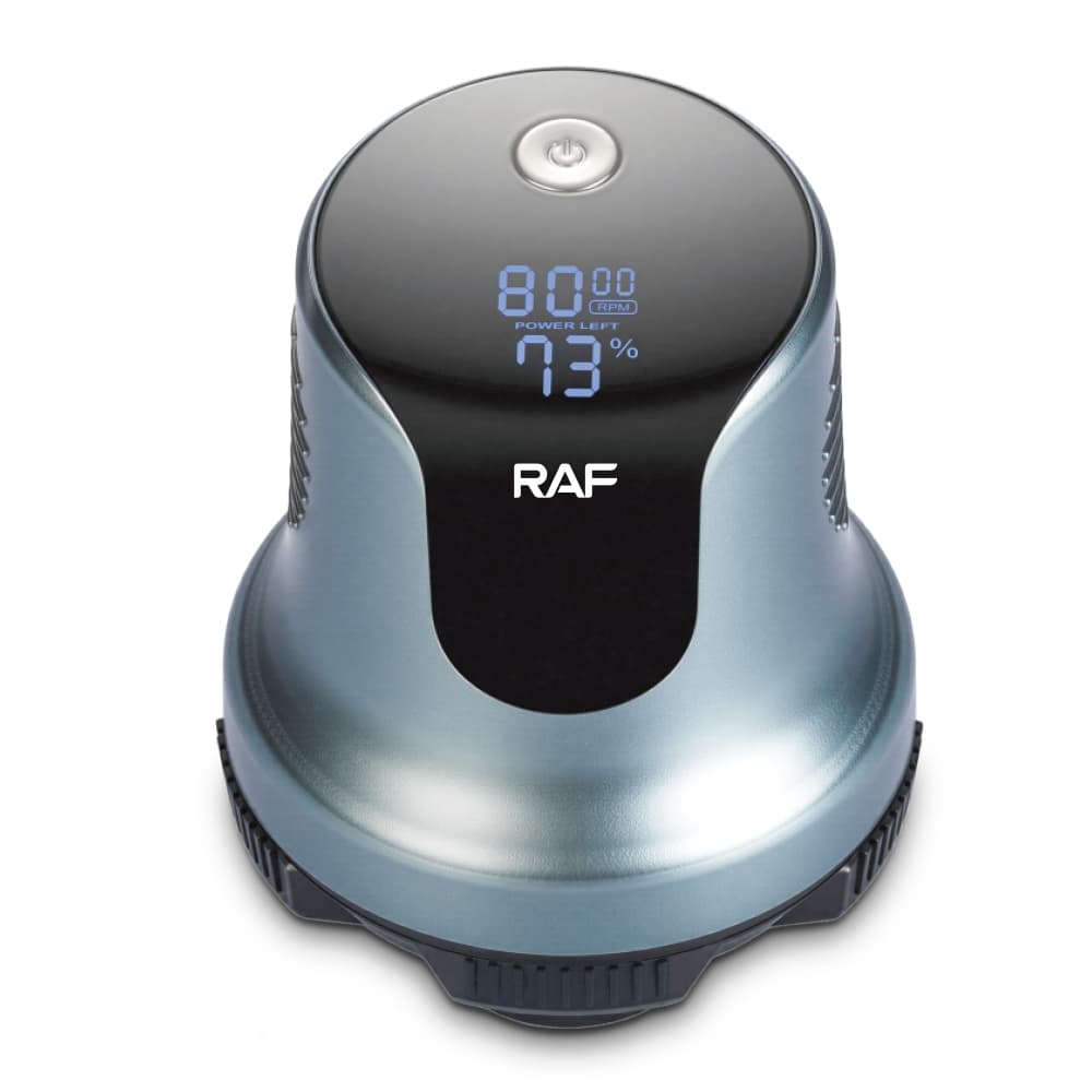 Waterproof Electric Head Shaver RAF R.40006 – Rechargeable Bald Head, Beard & Body Grooming Razor with LED Display