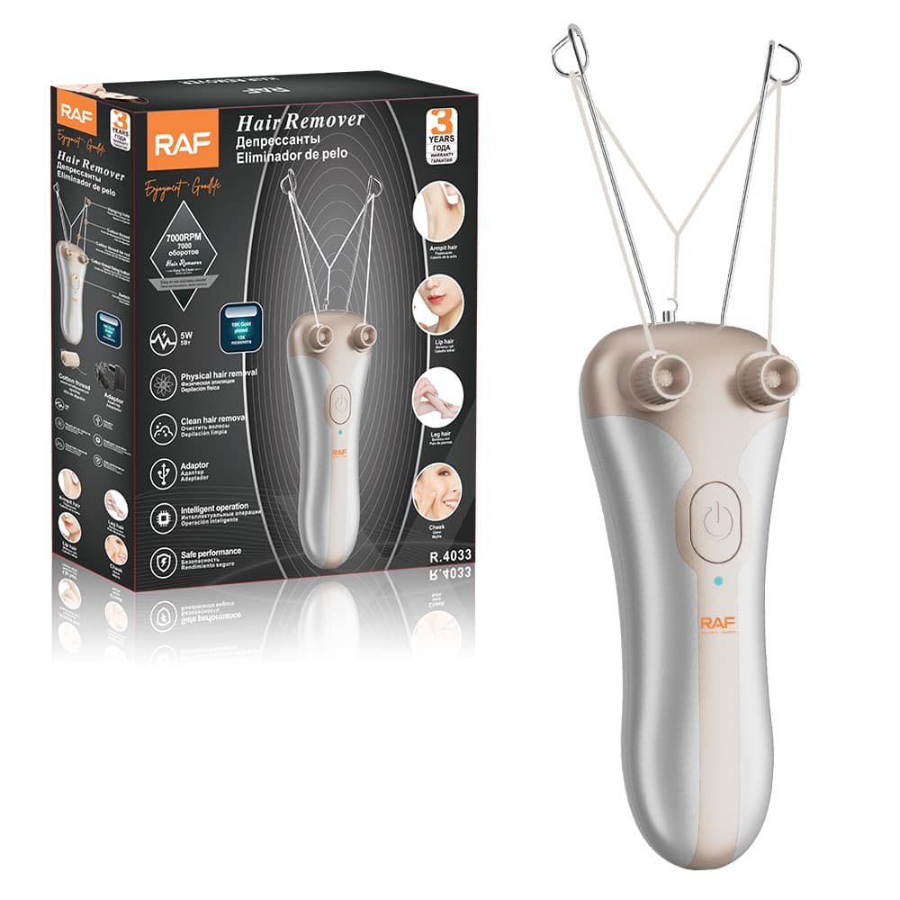 Electric Epilator for Women RAF R.4033  – Facial Hair Remover with Threading Technology