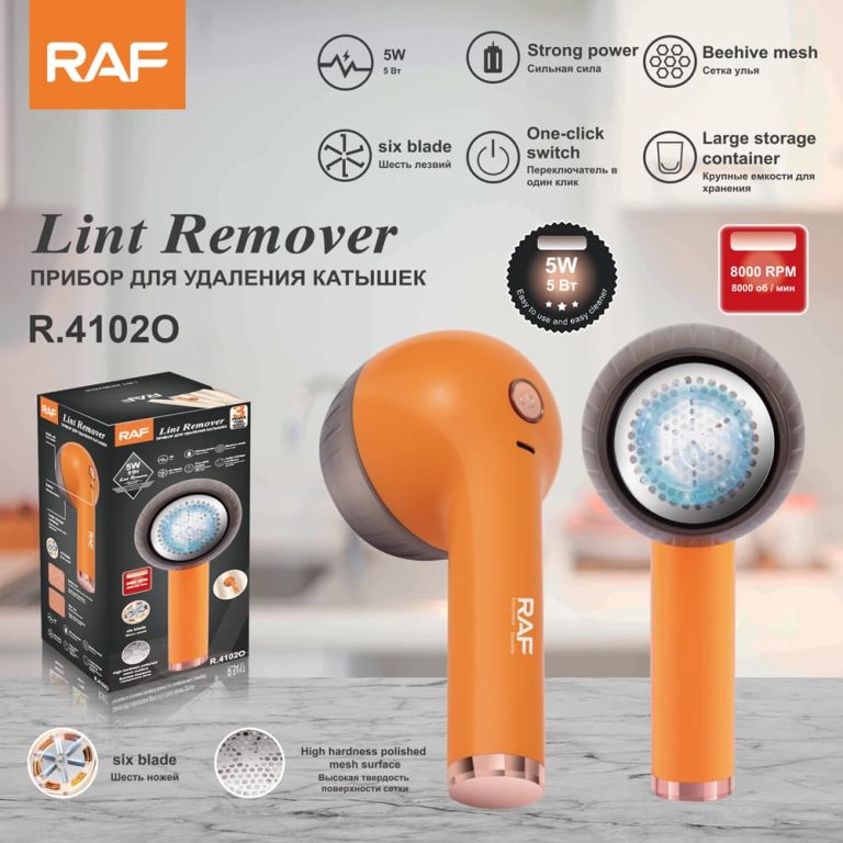 Cordless Electric Lint Remover RAF R.4102 – Portable Fabric Shaver for Clothes, Sweaters, Sofas and Blankets
