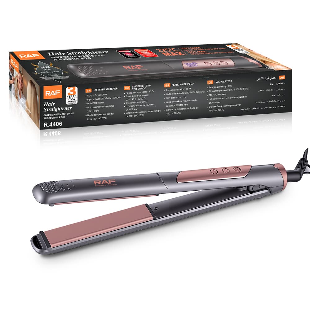 Digital Ceramic Flat Iron RAF R.4406  – PTC Plate Hair Straightener
