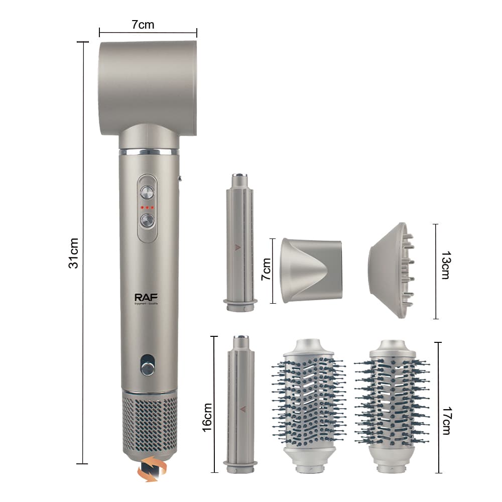 Smart Salon Hairdryer 7-in-1 Hair Styler Set – Fast Drying Brushless Motor RAF R.4510
