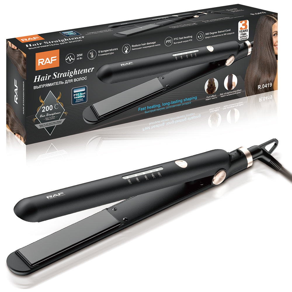 Hair Straightener RAF R.0419 – LCD Flat Iron & Curler 2-in-1 Hair Styling Tool