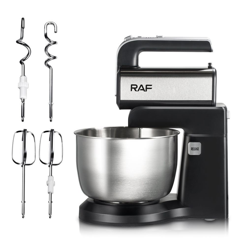 2-in-1 Dual-Purpose Stand & Hand Mixer RAF R.6652 – 800W Turbo Power with 3.5L Stainless Steel Bowl (5-Speed, Portable & Desktop)