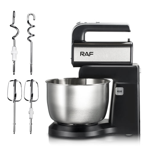 2-in-1 Dual-Purpose Stand & Hand Mixer RAF R.6652 – 800W Turbo Power with 3.5L Stainless Steel Bowl (5-Speed, Portable & Desktop)