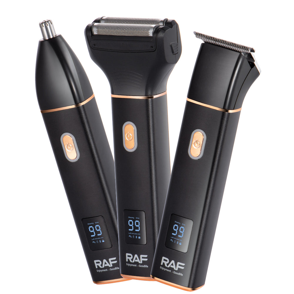 Multi-Purpose Rechargeable Hair & Body Trimmer RAF R.4072  – Ear, Nose, Beard Shaver for Home, Car & RV