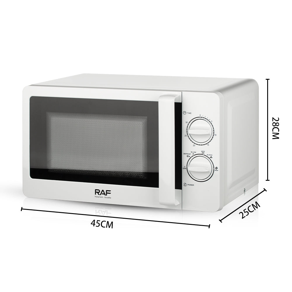 RAF 20L Small Countertop Microwave Oven with Glass Turntable – Model R.8008