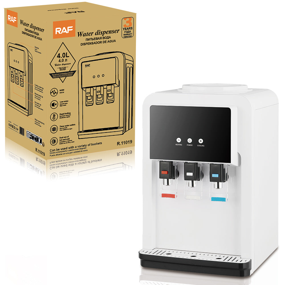 RAF R.11019 Industrial Triple-Outlet Instant Boiling Water Station – 6600W Smart Touchscreen Dispenser (98°C in 3 Seconds, SUS304 Stainless Steel)
