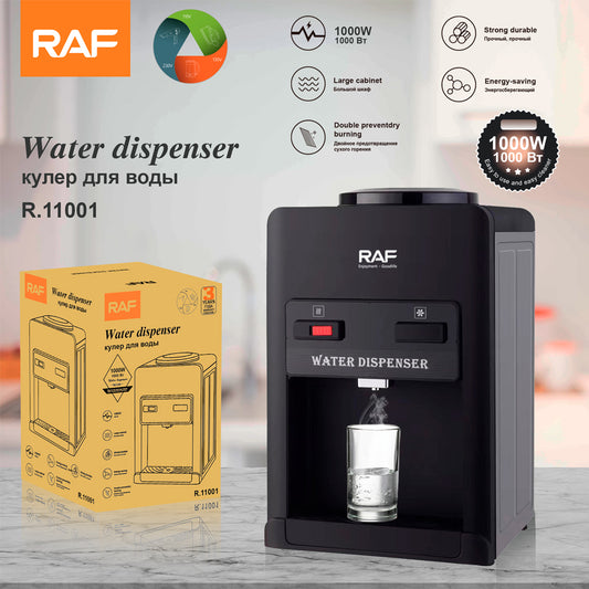 RAF R.11001 Compressor Cooling Water Dispenser – Hot & Cold Desktop Purifier with High-Efficiency 1000W System (Compact Metal-Accent Design)