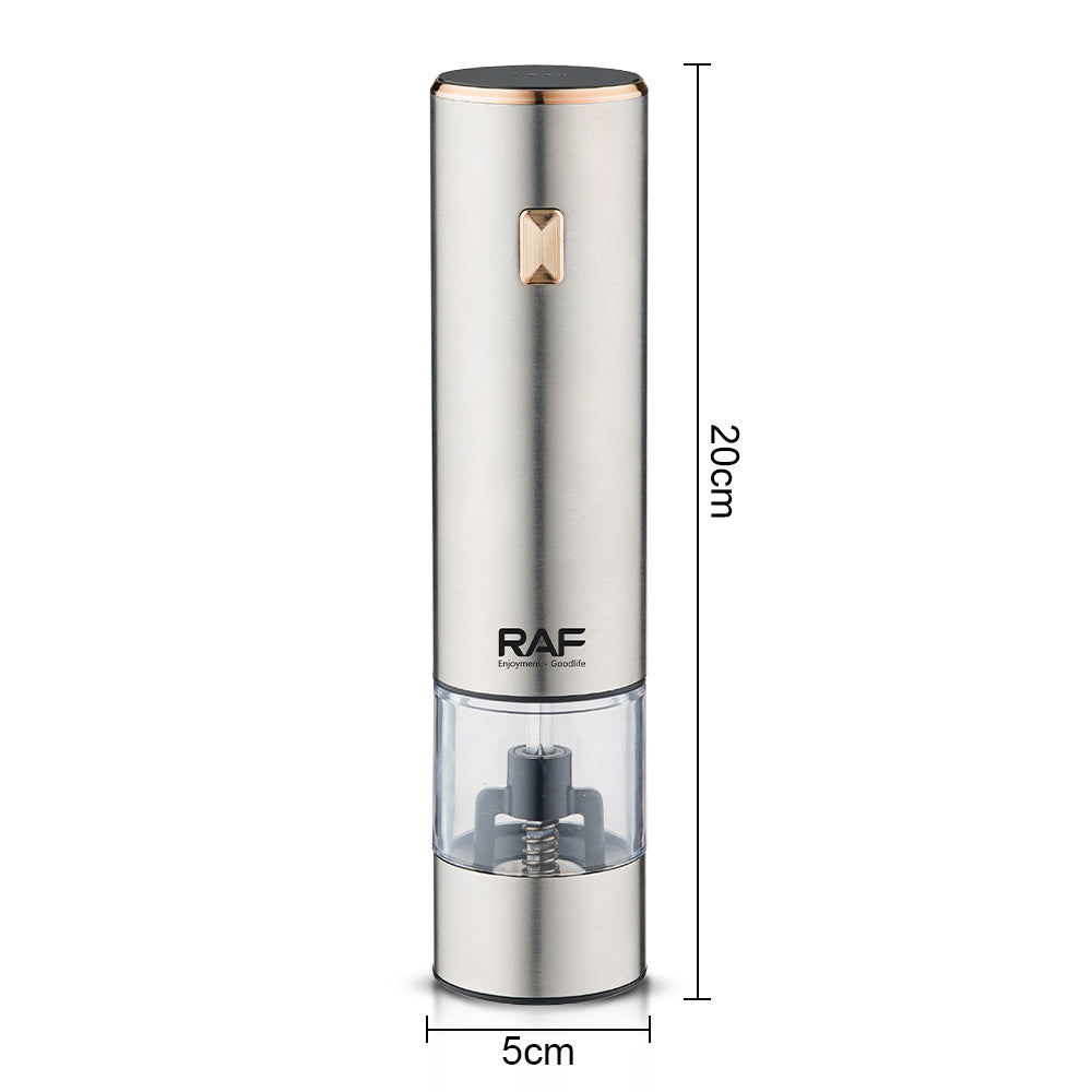 3-in-1 Manual Salt & Pepper Grinder RAF R.7141 – Stainless Steel Adjustable Spice Mill Bottle