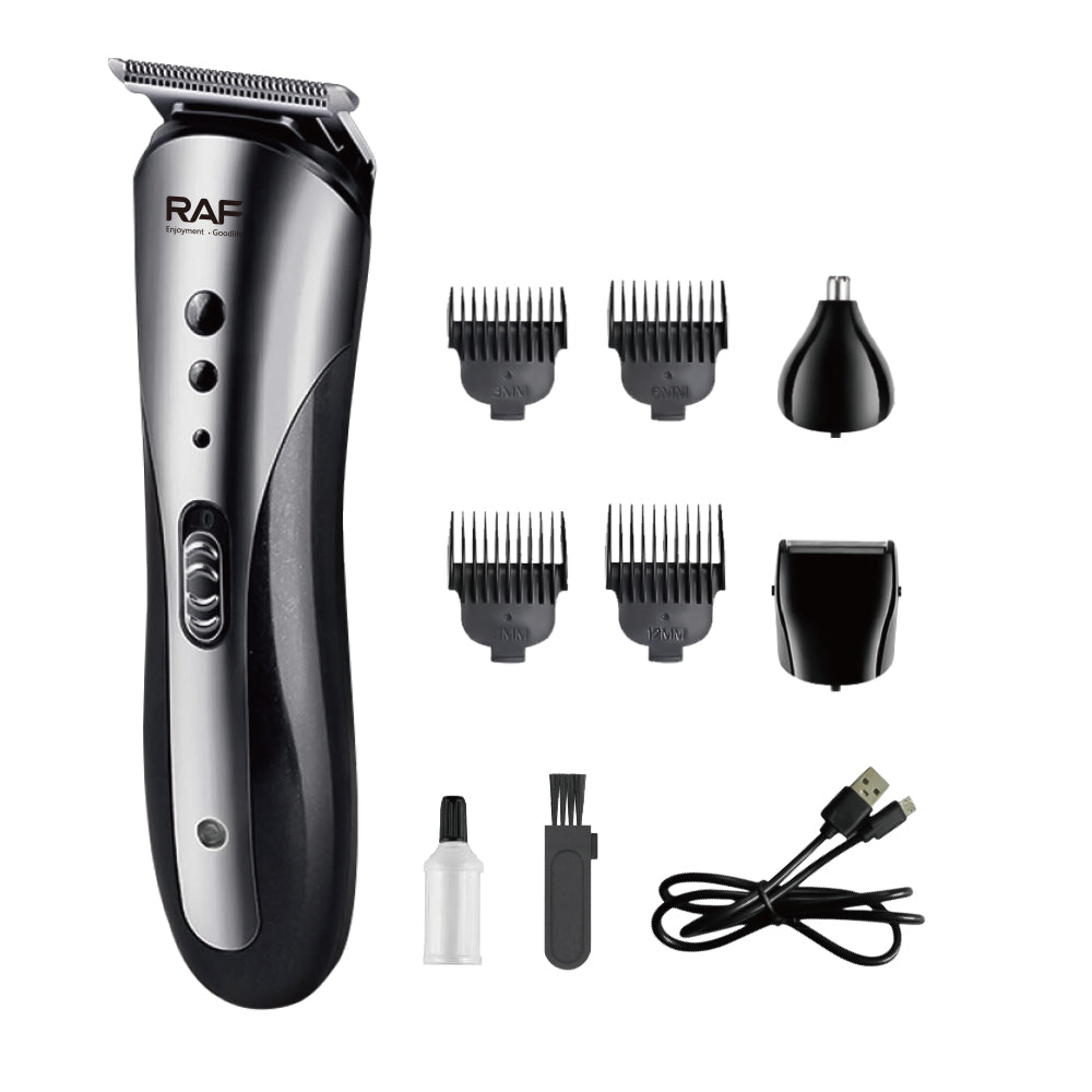 3-in-1 Men’s Grooming Trimmer RAF R.4047 – Hair, Beard &amp; Nose Trimmer with USB Rechargeable Battery