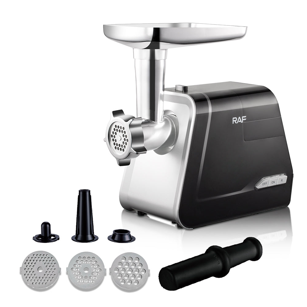 Stainless Steel Meat Grinder RAF R.3375 – 1000W Sausage Stuffer & Kebbe Maker Machine