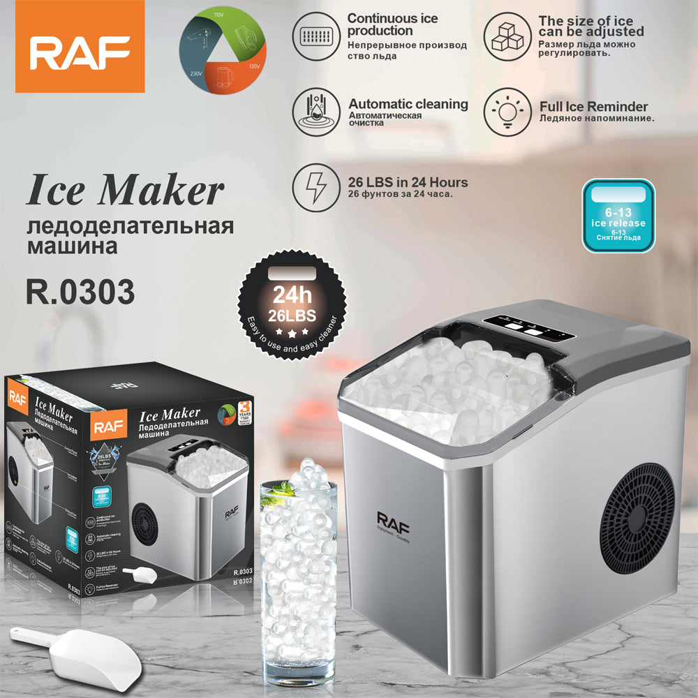Automatic Cleaning Ice Cube Maker Machine 24H RAF R.0303