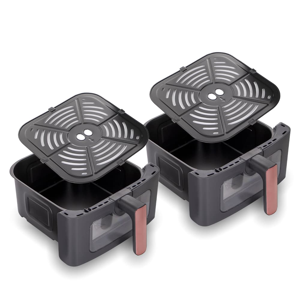 RAF 12L Double Stack Dual Drawer Air Fryer (R.5383) – 2800W High-Power Digital Touch Cooker – 6L+6L Baskets