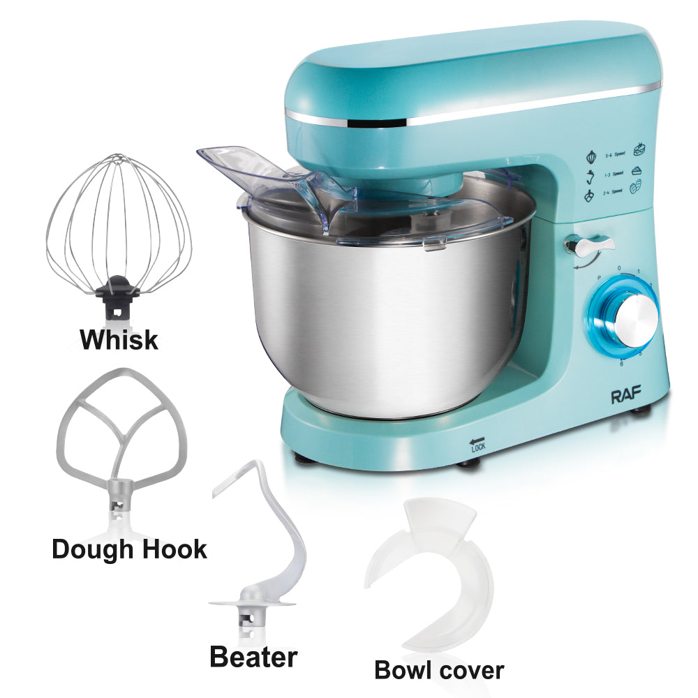 RAF R.6671 Standing Cake & Dough Mixer – 1100W Heavy Duty 6.8L Bakery Mixer with 8-Speed Control & Robust Gear Mechanism