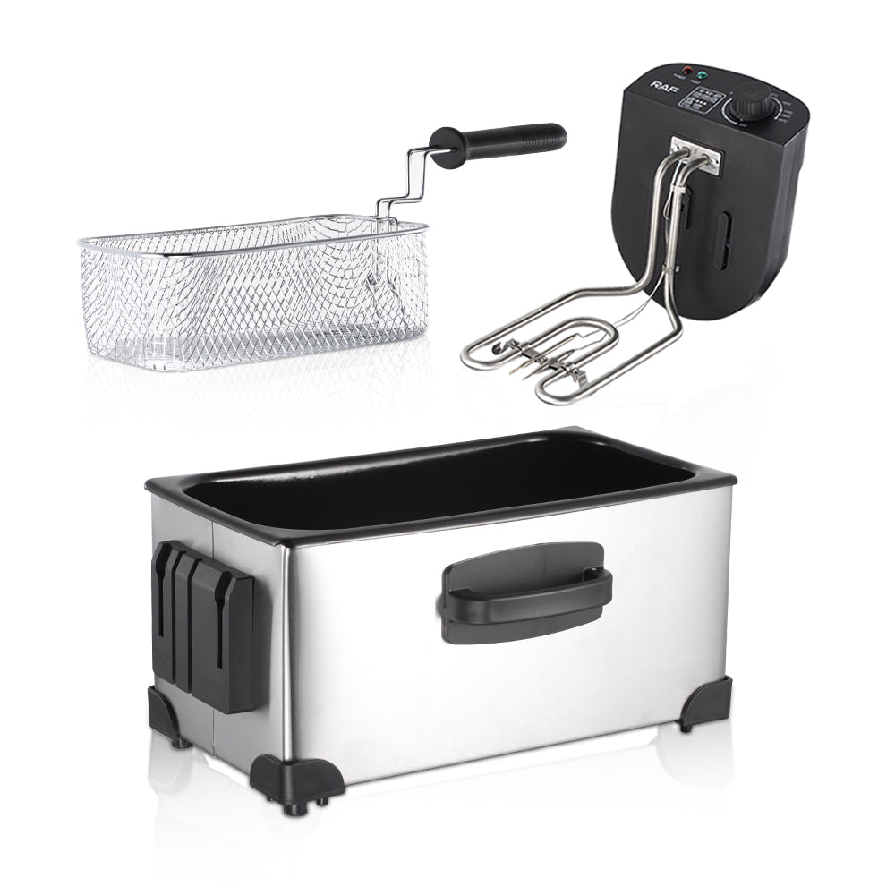 RAF 3.0L High-Efficiency Electric Deep Fryer (R.5299) – 2000W Immersion Heater & Stainless Steel Housing