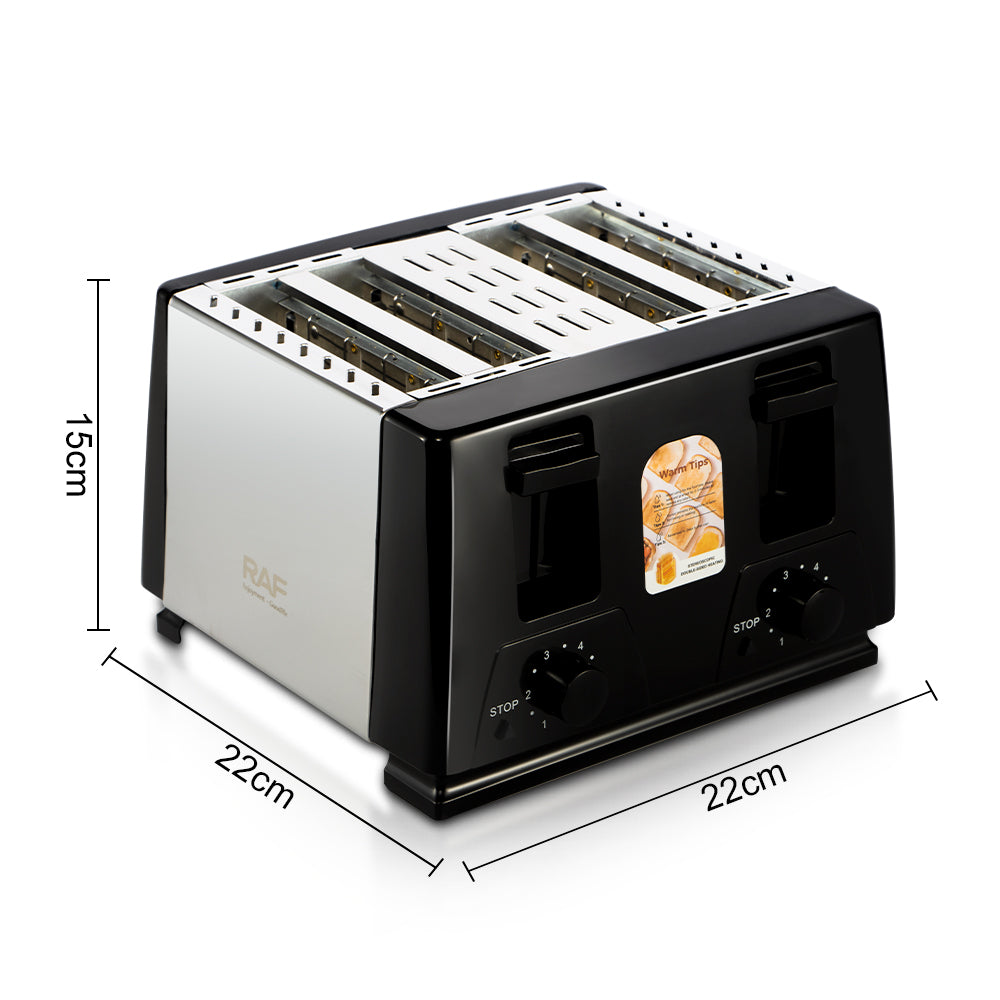 RAF 4 Slice Bread Toaster with Reheat & Defrost Function – R.505