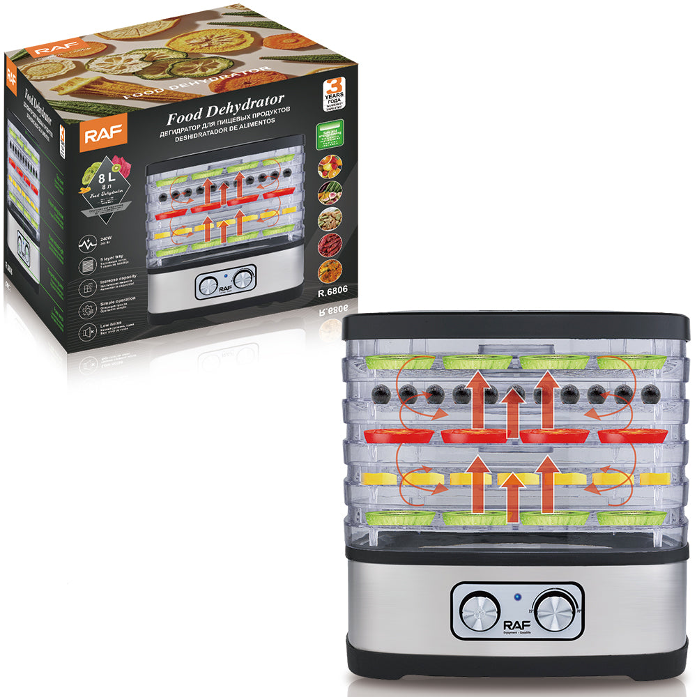 RAF Food Dehydrator Low Noise Energy Saving – Model R.6806