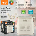 Digital Display Egg Boiler RAF R.0051  – 6 Function Electric Egg Cooker with Food-Grade PP, Auto Shut-Off & Precision Control