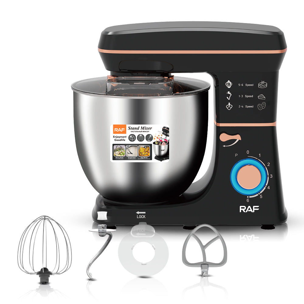 RAF R.6673 10L XXL Planetary Stand Mixer – 1100W High-Capacity Industrial Dough Mixer with Smooth-Start Technology & Easy-Clean Design