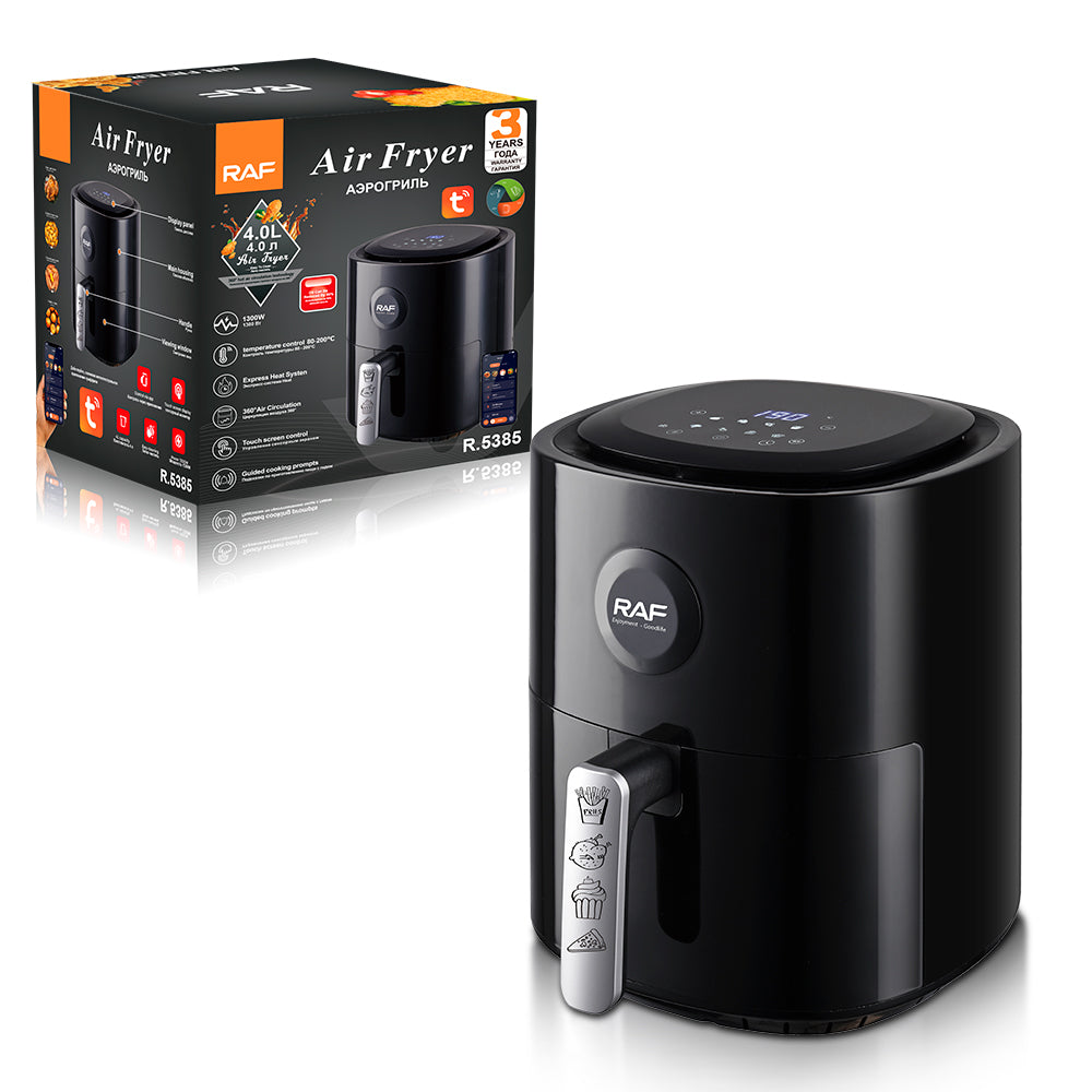 RAF 4L Smart WiFi App-Controlled Air Fryer Oven (R.5385) – 1300W 5-in-1 Digital Convection Cooker