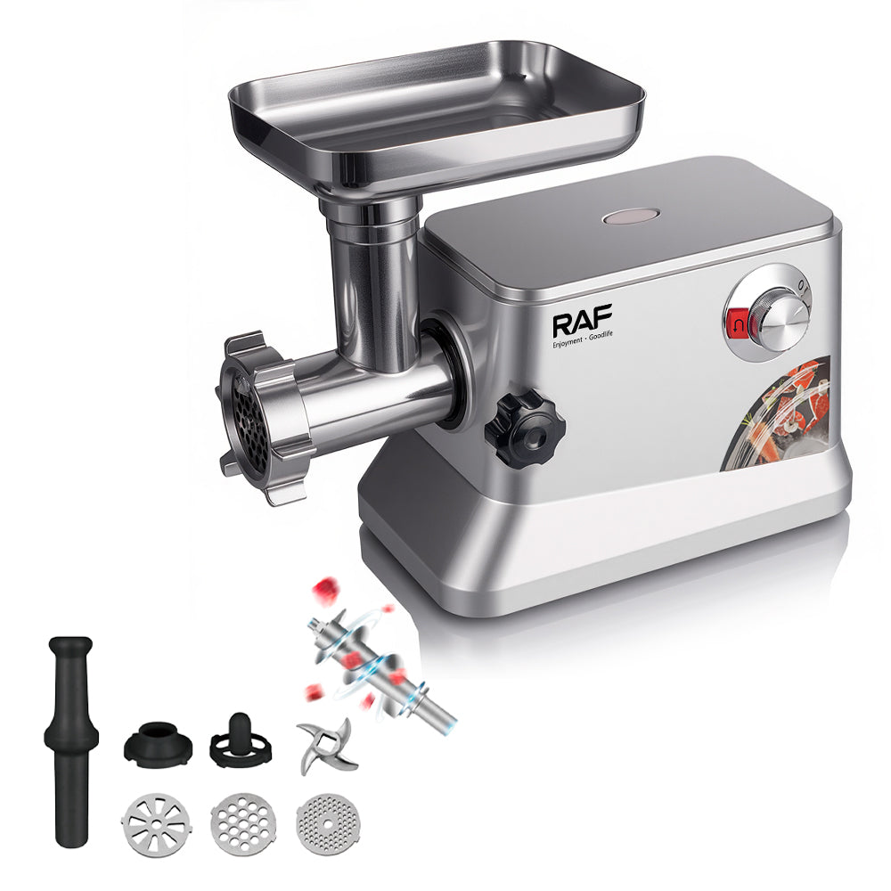 Electric Meat Grinder RAF R.3360  – Heavy Duty Copper Motor Meat Mincer for Home & Commercial Use