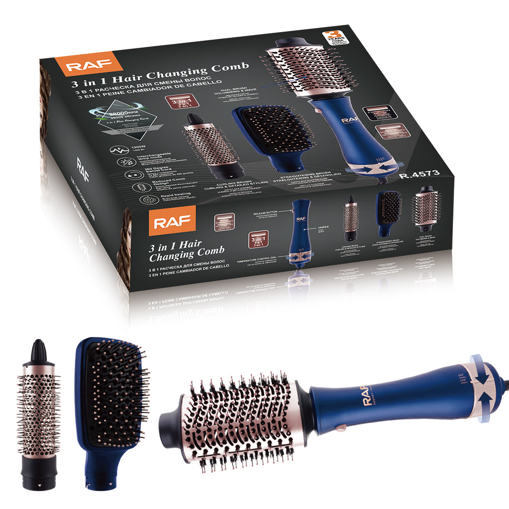3-in-1 Hot Air Brush RAF R.4573  – Hair Dryer, Curler & Volumizer with Fast Heating Motor