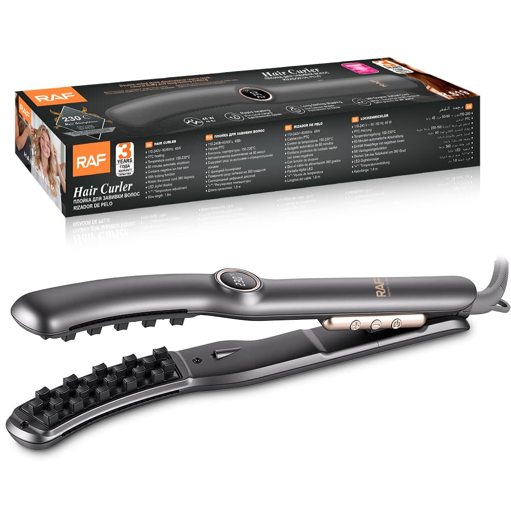 Hair Curler RAF R.619 – Ceramic Coating Electric Curling Iron for Smooth Curls