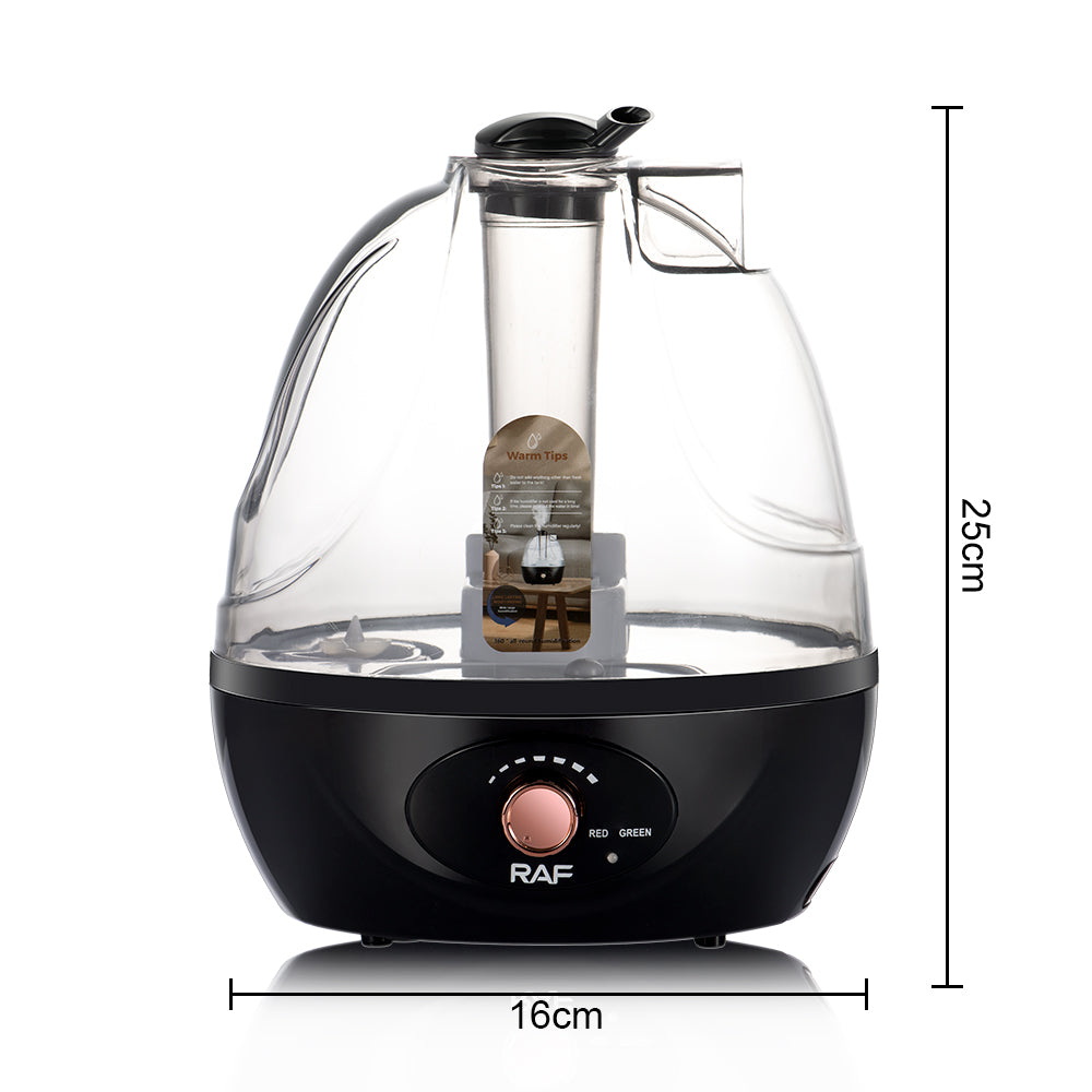 Ultrasonic Air Humidifier RAF R.12002 – Silent Cool Mist with Auto Shut-Off