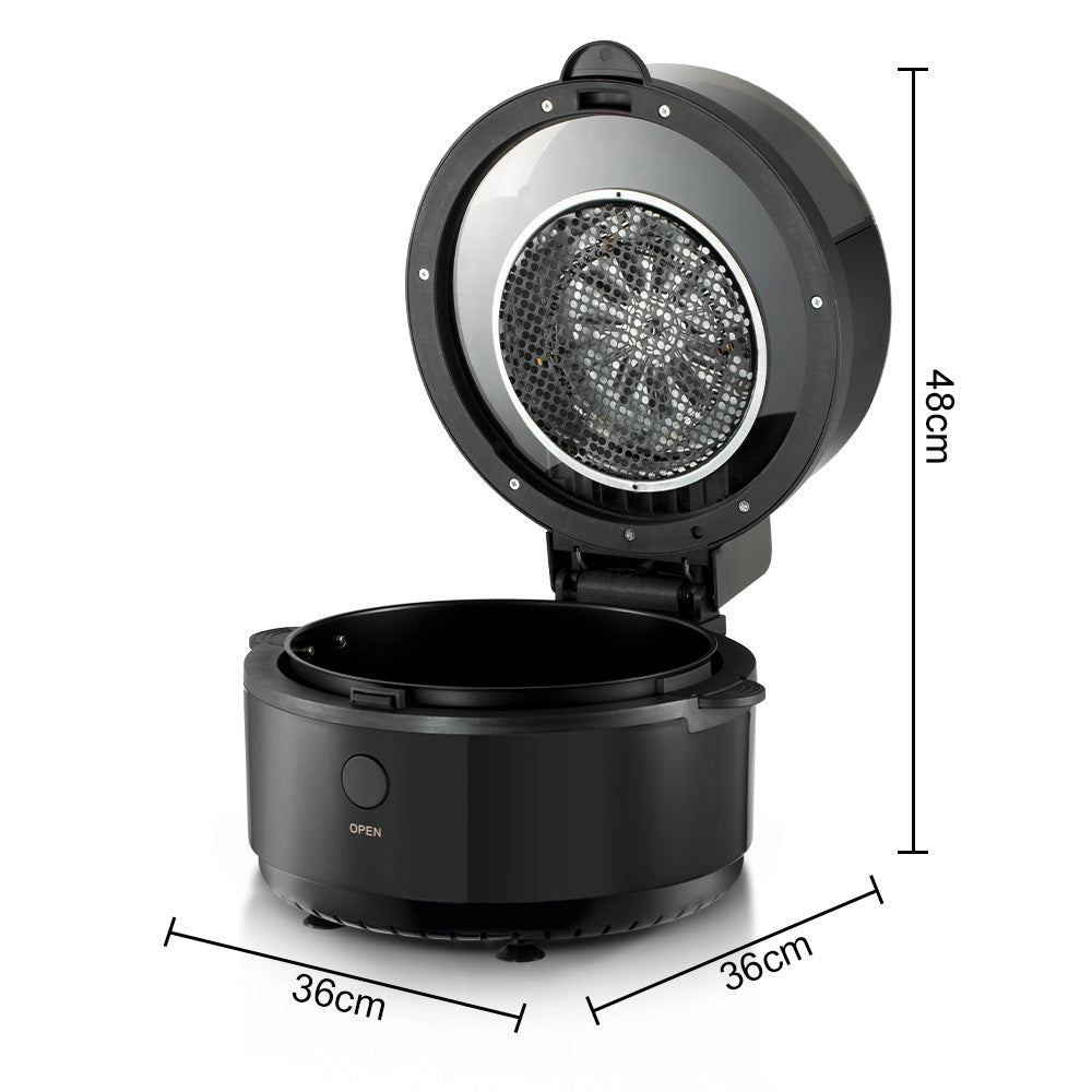 RAF 5.5L Mechanical Knob Air Fryer with Visible Window (R.5336) – 1700W Oil-Free Oven & Grill