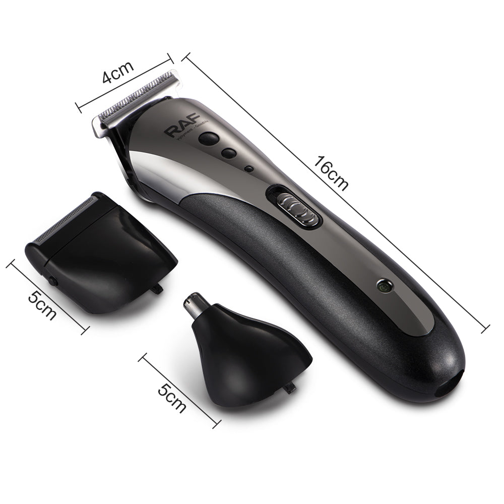 3-in-1 Men’s Grooming Trimmer RAF R.4047 – Hair, Beard &amp; Nose Trimmer with USB Rechargeable Battery