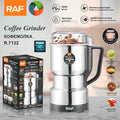 Portable Mini Coffee Grinder RAF R.7132– 6 Blade High-Speed Electric Grinder for Beans & Spices