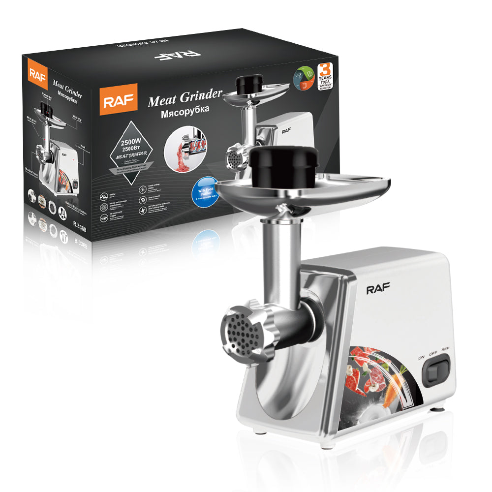 Electric Meat & Bone Grinder RAF R.3368 – Heavy Duty Sausage Stuffer & Meat Mincer Machine