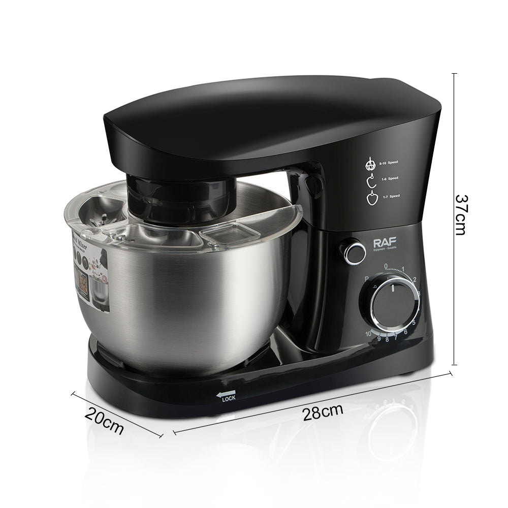 RAF R.6604 Stand Mixer 4L – 1500W Heavy Duty 3-in-1 Baking & Dough Mixer (10-Speed, Stainless Steel)