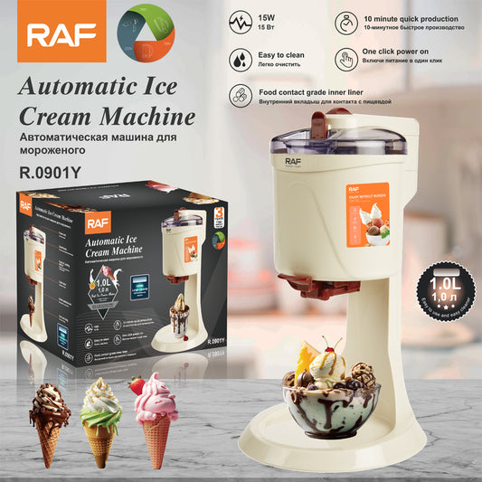 RAF Portable Automatic Ice Cream Maker Gelato Milkshake Sorbet Machine R.0901