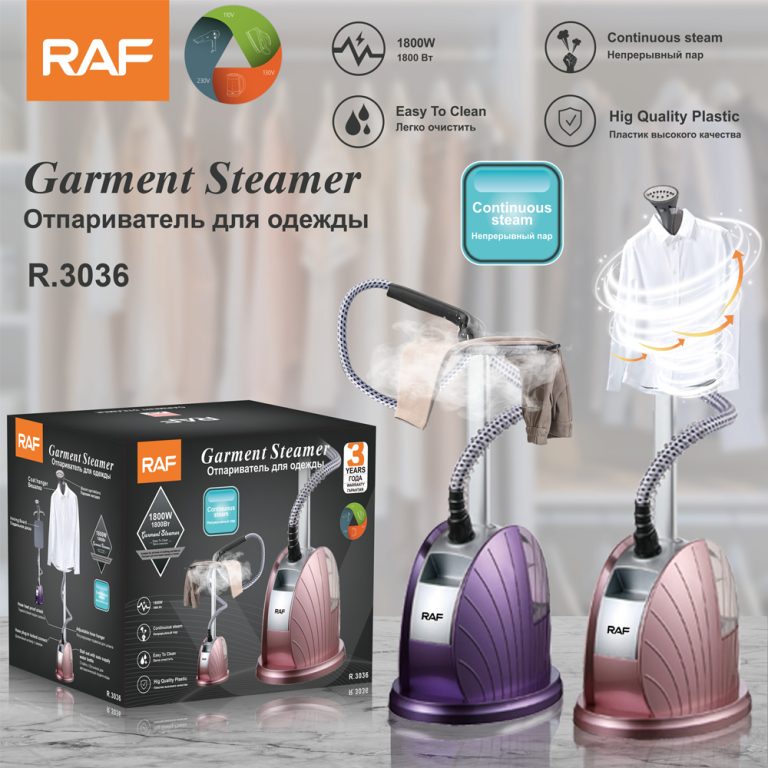 Vertical Garment Steamer 1800W RAF R.3036 – Steam Iron Station with Ironing Board, Continuous Steam & Temperature Control