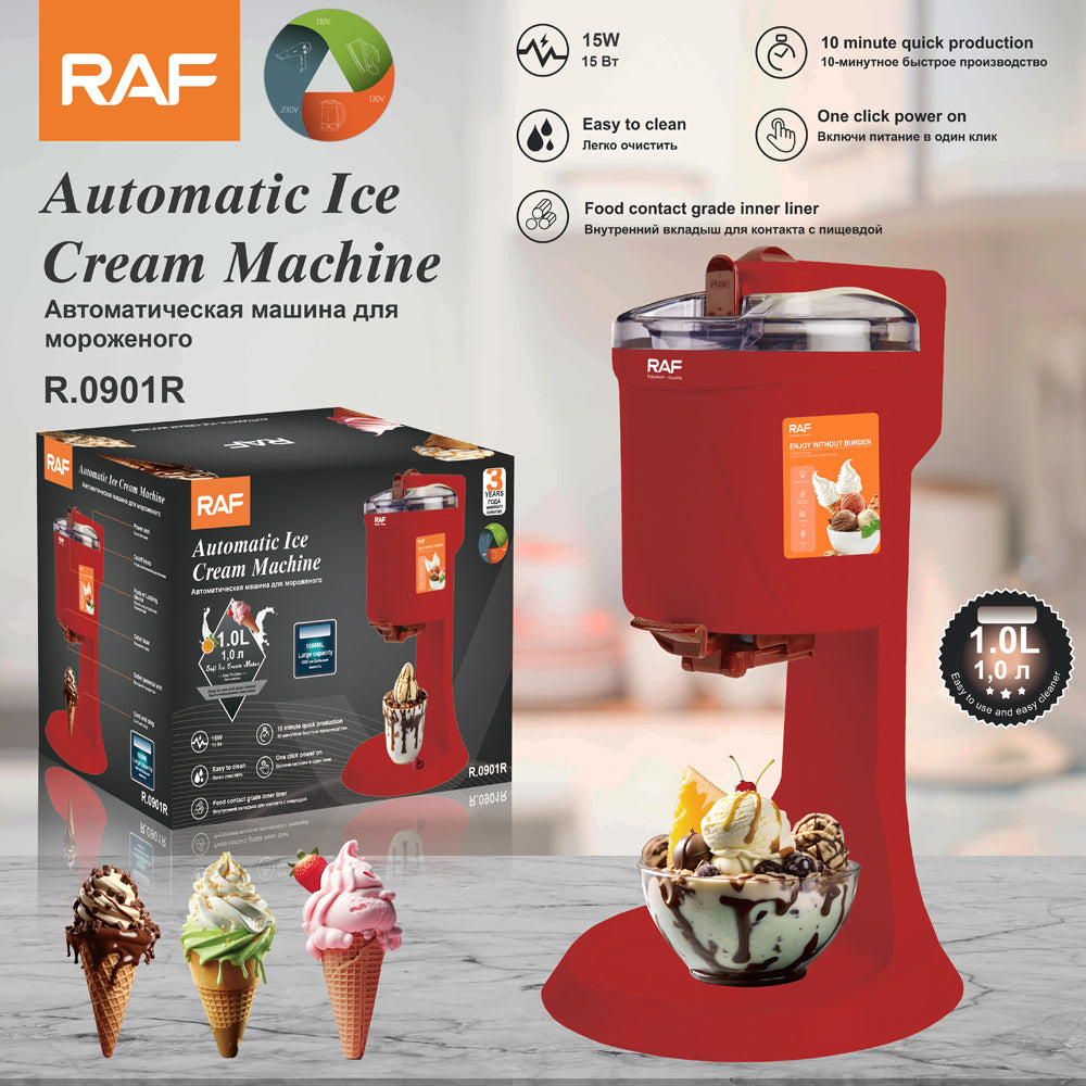 RAF Portable Automatic Ice Cream Maker Gelato Milkshake Sorbet Machine R.0901