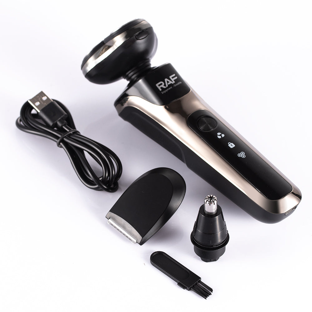 3-in-1 Rechargeable Hair & Beard Trimmer RAF R.4043  – Nose, Beard & Body Shaver with LCD Display