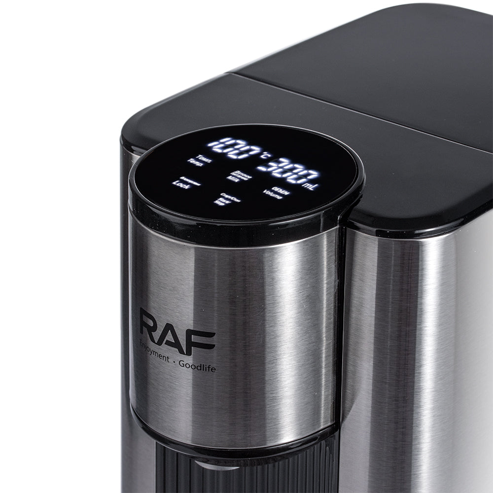 RAF R.11007 Smart Portable Instant Water Heater – 3-Second Boiling Station with UV-C Sterilization, Digital Temp Control & Type-C Charging (Compact A4 Size)