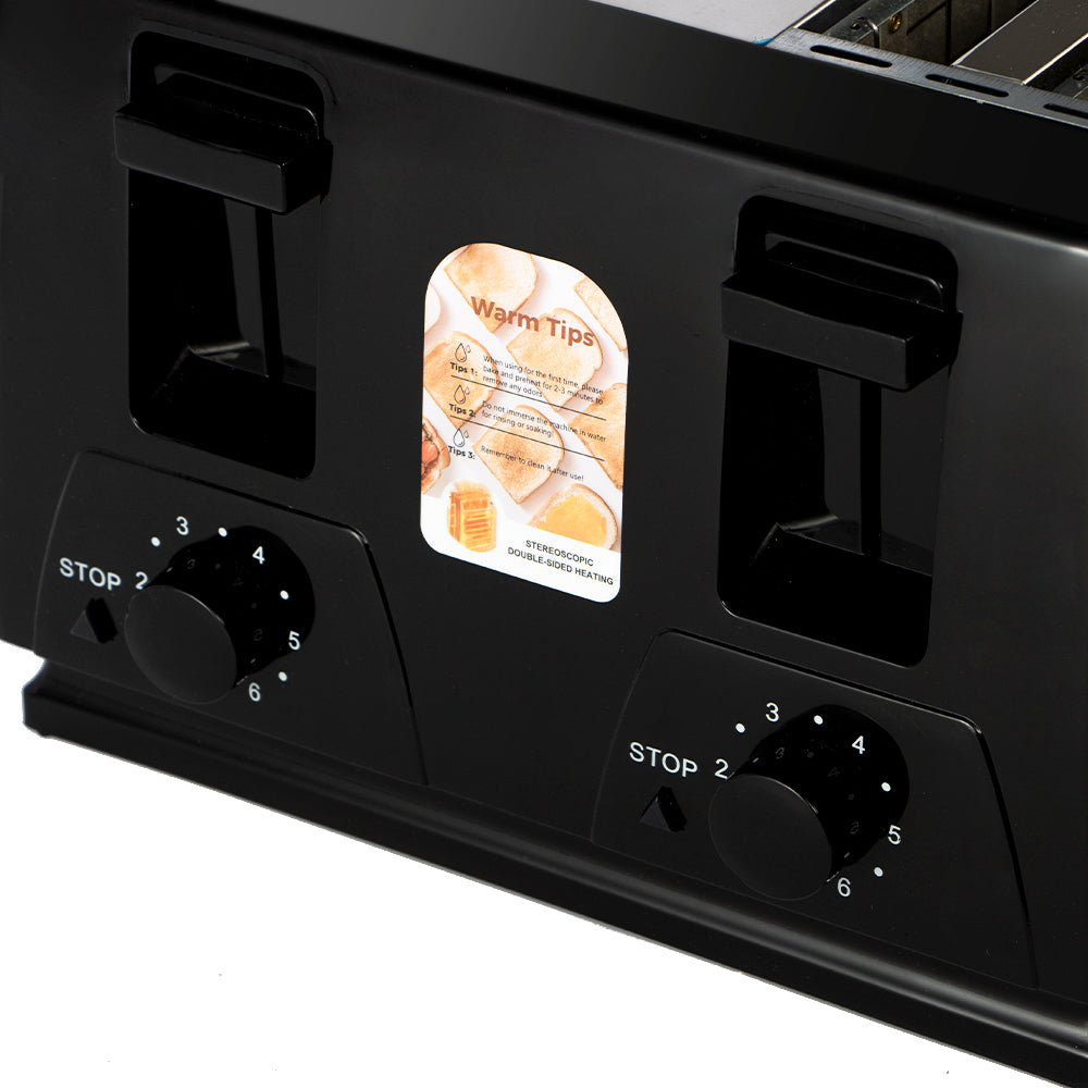 RAF 4 Slice Bread Toaster with Reheat & Defrost Function – R.505