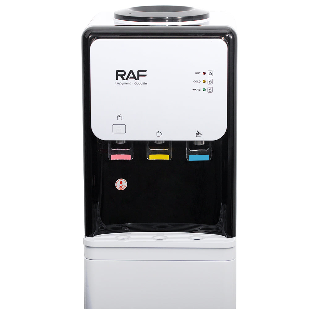 RAF R.11000 Triple-Temp Standing Water Dispenser – 1600W High-Power Hot, Cold & Normal Water Cooler (Floor Standing, Slim Design)
