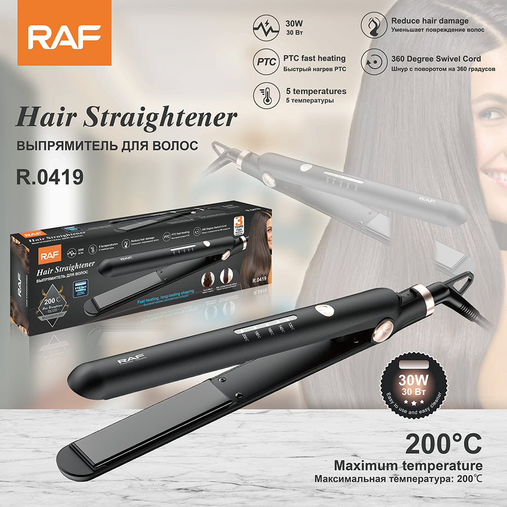 Hair Straightener RAF R.0419 – LCD Flat Iron & Curler 2-in-1 Hair Styling Tool