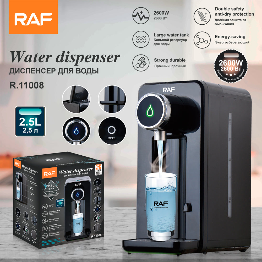 RAF R.11008 Smart RO Water Purifier & Instant Hot Dispenser – 5-Stage Filtration with UV Protection & LED TDS Monitor (Countertop, No Plumbing Required)