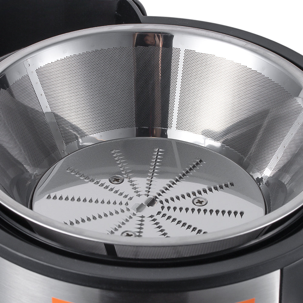 RAF R.2700 Stainless Steel Juicer Machine – 800W, Large Feeding Port, Multi-Blade Cutter Head, Fruit & Vegetable Extractor