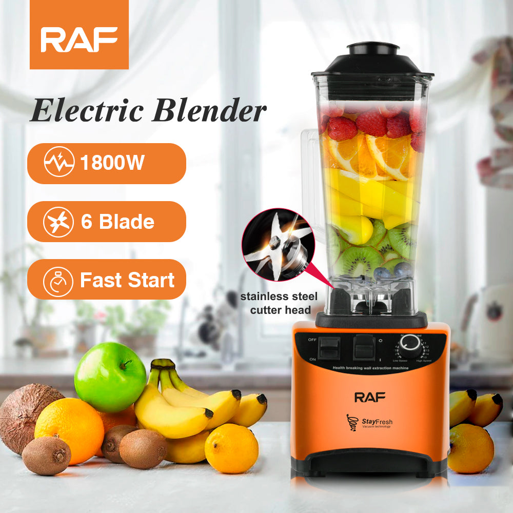 RAF R.2804 Electric Smoothie Blender – 500W Power, 2L Capacity, 6 Stainless Steel Blades with Ice Crushing Function