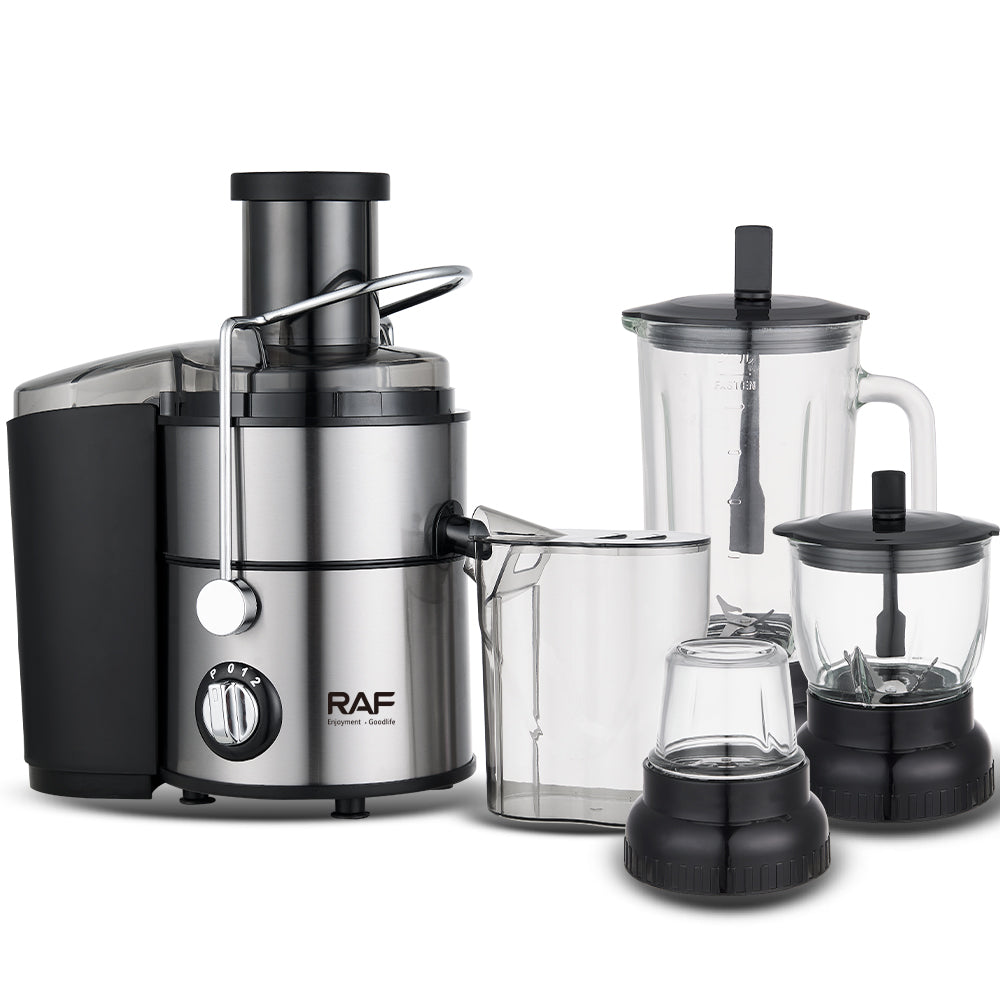 RAF R.2806 4-in-1 Big Mouth Vegetable Slow Juicer & Blender – 500W Slow Fresh Juice Extractor