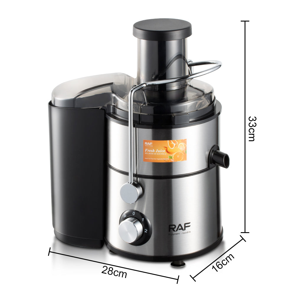 RAF R.2806 4-in-1 Big Mouth Vegetable Slow Juicer & Blender – 500W Slow Fresh Juice Extractor