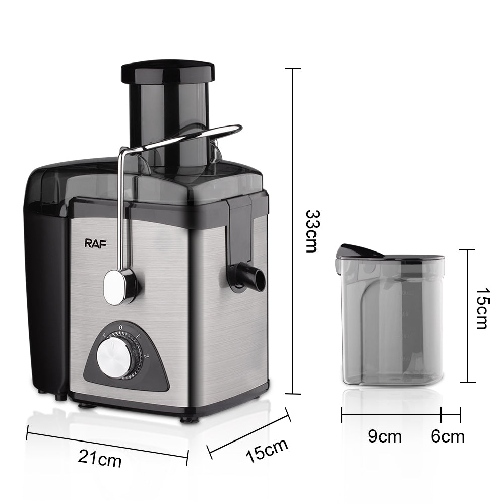 RAF R.2815 Stainless Steel Juicer Extractor – 250W High-Yield Juice Machine