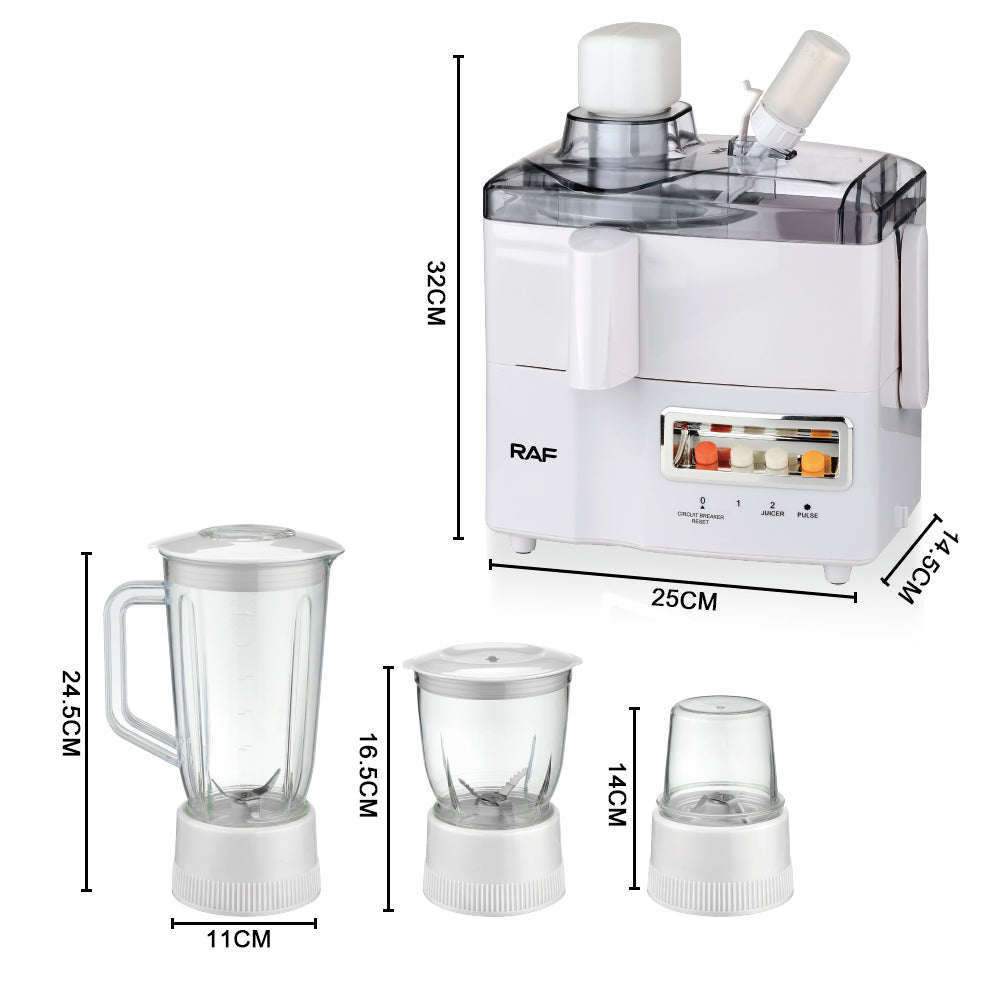 RAF R.2819 4-in-1 Household Chopper, Smoothie Blender & Citrus Juicer – 300W Multi-Function