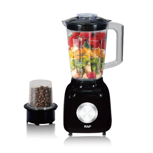 RAF R.2822 Food-Grade Smoothie Blender – 350W Power, 1.5L Double Cup Juicer with Wide Feed Mouth