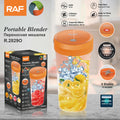 RAF R.2829 Portable USB Wireless Blender – Rechargeable Citrus Juice Extractor with 8-Blade Stainless Steel Knife